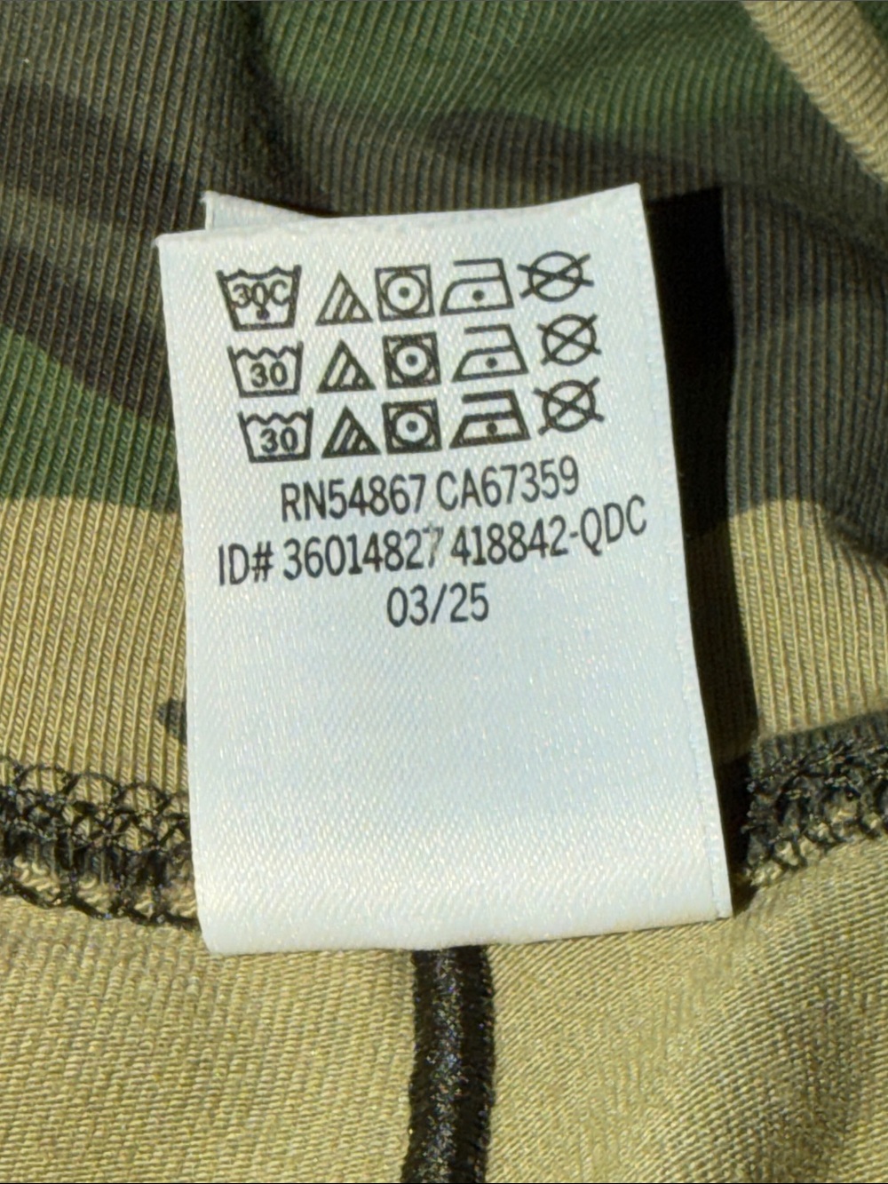 PINK Victoria's Secret Green Camo Flare Pants with Pink Logo, L - Picture 5 of 5